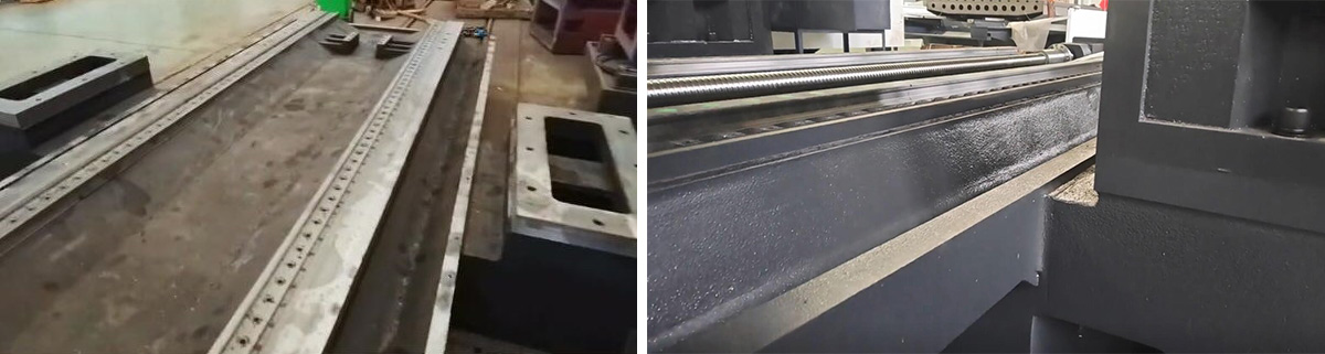 One piece structure: two sides vertical columns and base are one piece casting, ensure stability.
