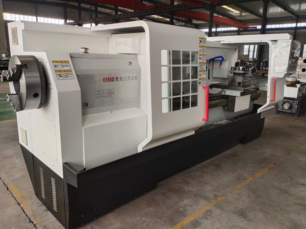 CK6156D Big Bore CNC Lathe Machine With Tool Post Two Manual Chucks